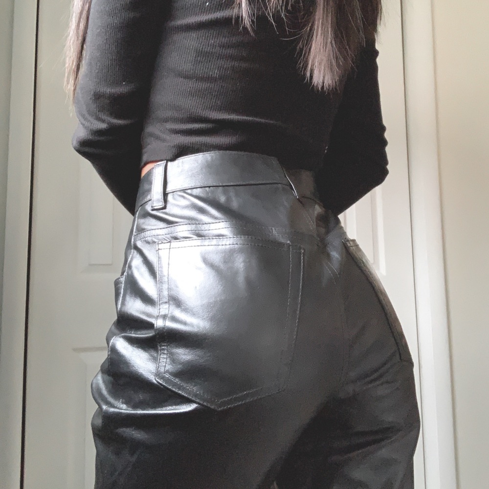 100% Leather Ralph Lauren Bootcut Pants